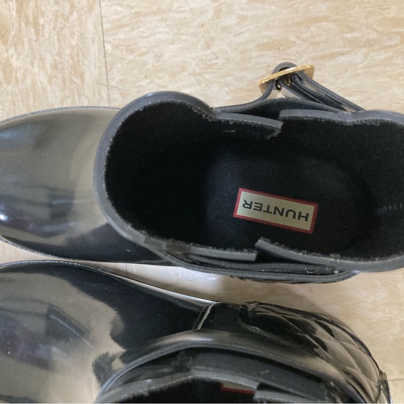 Hunter refined grossfit slim rain bootie size 8 black new without tags - Picture 10 of 12